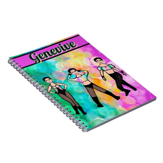 Tri-Styled Dancer Pastel & Black #1 Notebook Notizblock (Rechte Seite)