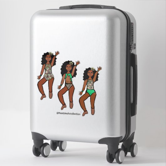 Tri-Styled Dancer Peacock #1 Aufkleber (Koffer)