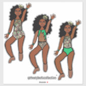 Tri-Styled Dancer Peacock #1 Aufkleber (Blatt)