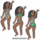 Tri-Styled Dancer Peacock #1 Aufkleber (Vorderseite)