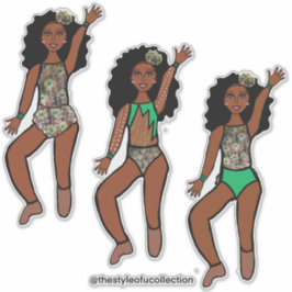 Tri-Styled Dancer Peacock #1 Aufkleber