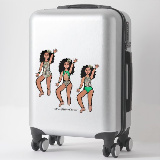 Tri-Styled Dancer Peacock #2 Aufkleber (Koffer)