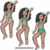 Tri-Styled Dancer Peacock #2 Aufkleber (Vorderseite)