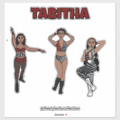 Tri-Styled Red Zebra Dancer #1 Aufkleber (Blatt)