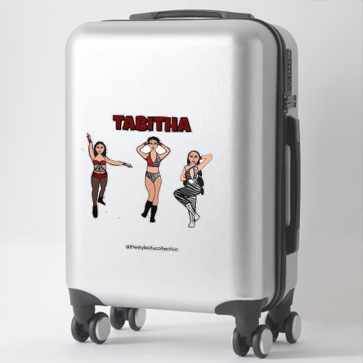 Tri-Styled Red Zebra Dancer #2 Aufkleber (Koffer)