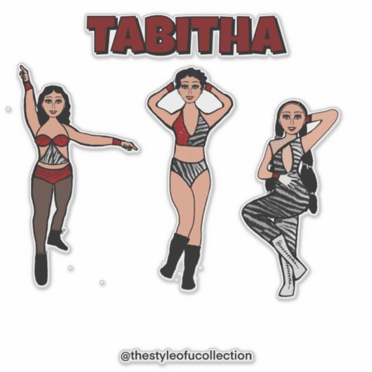 Tri-Styled Red Zebra Dancer #2 Aufkleber (Vorderseite)