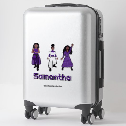 Tri-Styling Lila White Silver Dancer #1 Aufkleber (Koffer)