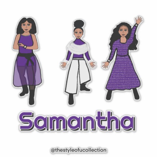 Tri-Styling Lila White Silver Dancer #2 Aufkleber (Vorderseite)