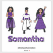 Tri-Styling Lila White Silver Dancer #2 Aufkleber (Blatt)