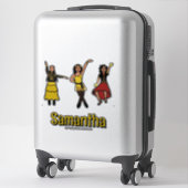 Tri-Styling Red Gelb Black Dancer #2 Aufkleber (Koffer)