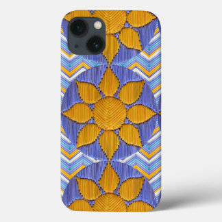 Tri Sunflower Blue Chevron Case-Mate iPhone Hülle