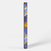 Tri Sunflower Blue Chevron iPhone Hülle (Rechte Seite)