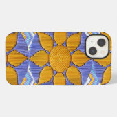 Tri Sunflower Blue Chevron iPhone Hülle (Rückseite (Horizontal))