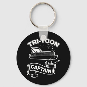 Tri-toon Kapitän Funny Tritoon Boating Pontoon Boa Schlüsselanhänger