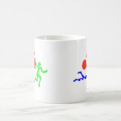 TRI Triathlon-Schwimmen-Fahrrad-Lauf-FARBEzahlen Kaffeetasse (Mittel)
