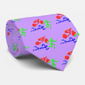 TRI Triathlon-Schwimmen-Fahrrad-Lauf-FARBEzahlen Krawatte (Gerollt)