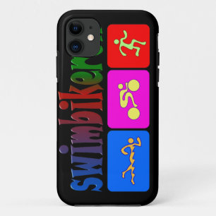 TRI Triathlon-Schwimmen-Fahrrad-Lauf-REGENBOGEN Case-Mate iPhone Hülle