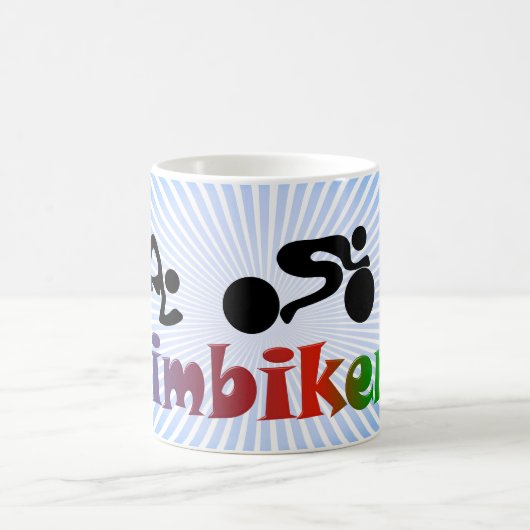 TRI Triathlon-Schwimmen-Fahrrad SCHWARZER Kaffeetasse (Mittel)