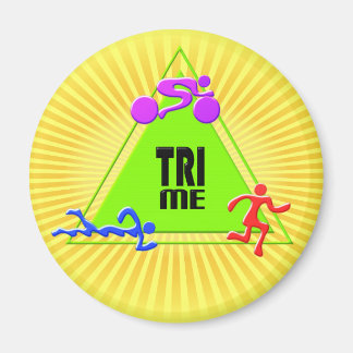 TRI Triathlon Swim Bike Run TRIANGLE TRME Design Magnet