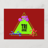 TRI Triathlon Swim Bike Run TRIANGLE TRME Design Postkarte (Vorderseite)