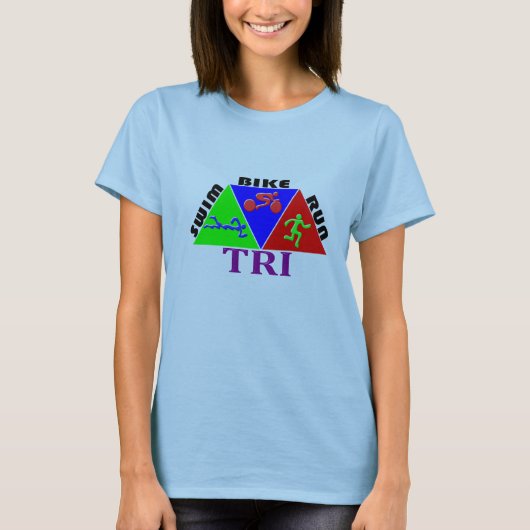 TRI Triathlonswim-Fahrrad TRI LaufT - Shirt (Vorderseite)