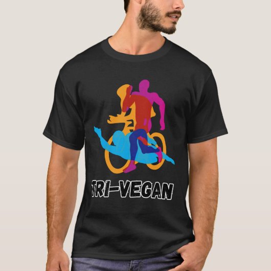 Tri-Vegan Triathlon vegane Biketour T-Shirt (Vorderseite)