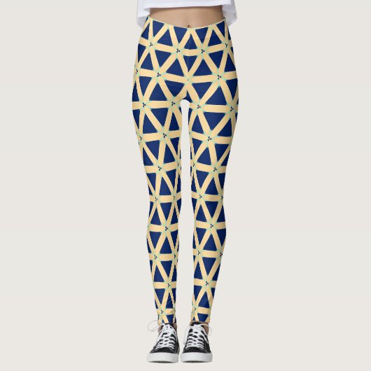 Triad Flow Geometric Seamless Muster Leggings (Vorderseite)