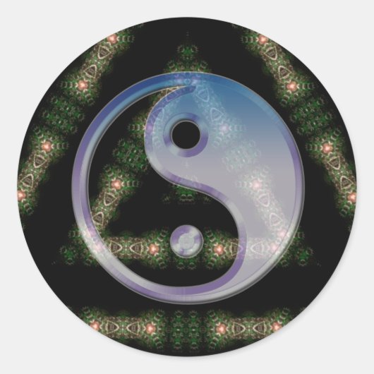 Triad Yin Yang Symbolismus Sticker (Vorderseite)