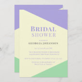 Triadic Lila Modern Bridal Dusche Einladung (Vorne/Hinten)