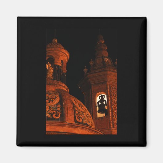 Triana Bell Tower Abend Vertikal Magnet (Vorne)