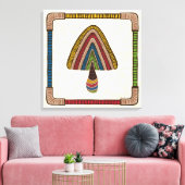 Triangle Abstract Mushroom Leinwanddruck (Insitu (Wohnzimmer))