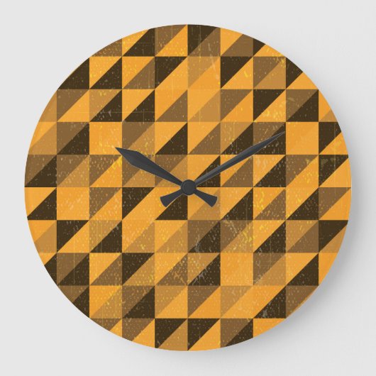 Triangle: Abstraktes Muster Große Wanduhr (Vorderseite)