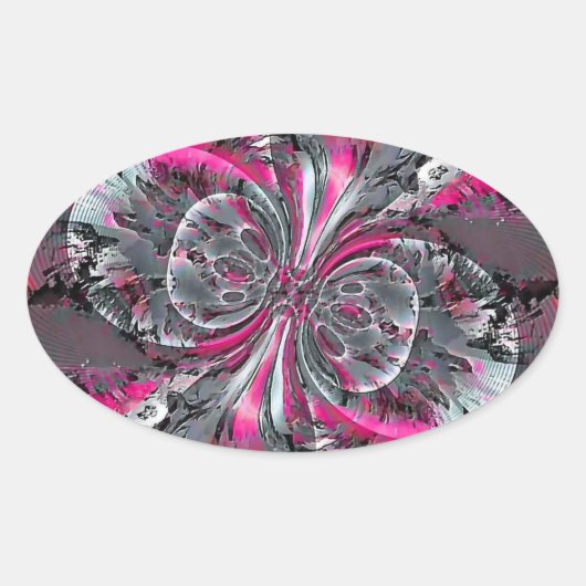 Triangle-Aufkleber für gemischte Signale Ovaler Aufkleber (Vorderseite)