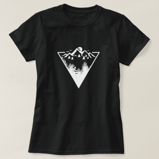 Triangle-Bilderrahmen mit Wildnis T-Shirt (Design vorne)