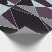 Triangle black grey white maroon Abstract Geschenkpapier (Ecke)
