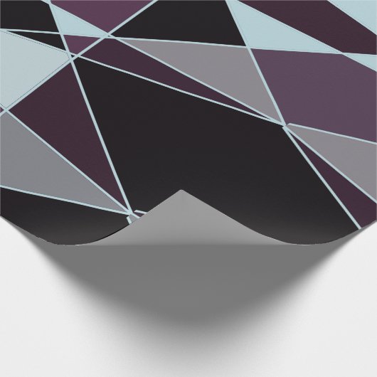 Triangle black grey white maroon Abstract Geschenkpapier (Ecke)