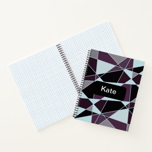 Triangle black grey white maroon Abstract Notizblock (Innenseite)