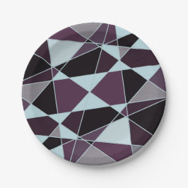 Triangle black grey white maroon Abstract Pappteller
