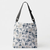 Triangle Blue Tote Bag Tragetaschen Mit Langen Trägern (Vorderseite)