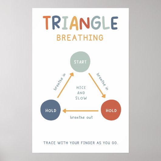 Triangle Boho Breathing Technique Class Poster (Vorne)