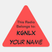 Triangle Call Sign Radio Sticker (Vorderseite)