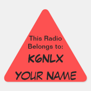 Triangle Call Sign Radio Sticker