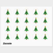 Triangle Christmas Tree Runder Aufkleber (Blatt)