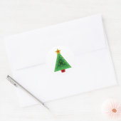 Triangle Christmas Tree Runder Aufkleber (Umschlag)