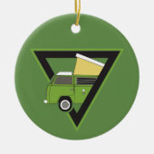 Triangle Classic Camper van Keramik Ornament (Vorne)