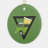 Triangle Classic Camper van Keramik Ornament (Links)