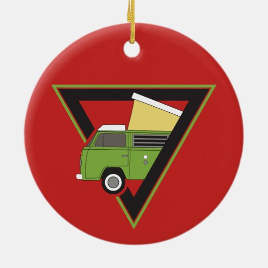 Triangle Classic Camper van Keramik Ornament (Hinten)