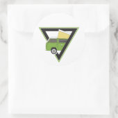 Triangle Classic Camper van Runder Aufkleber (Tasche)