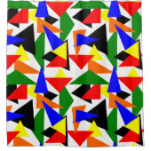 Triangle Collage Duschvorhang (Vorderseite)