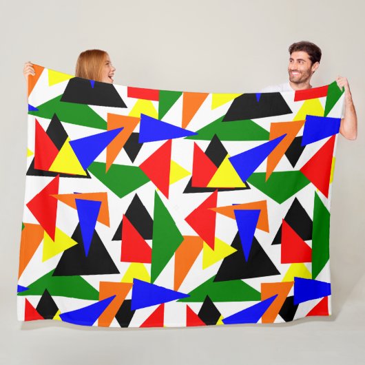 Triangle Collage Fleecedecke (Beispiel)